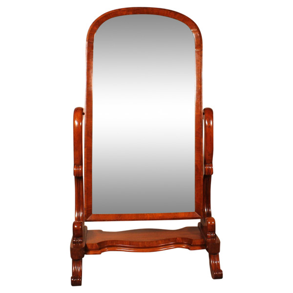 Mahogany Psyche Mirror-19th Century