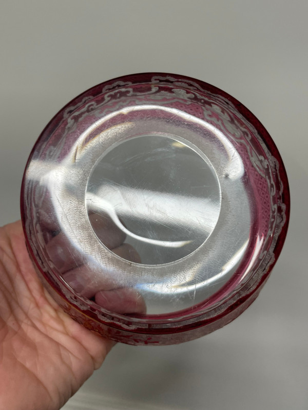 Baccarat - Boite Bonbonnière Cristal Multi Couches Fin 19ème