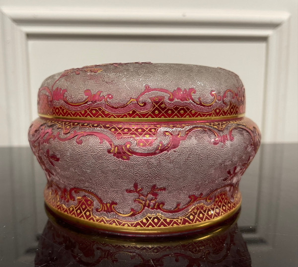 Baccarat - Boite Bonbonnière Cristal Multi Couches Fin 19ème