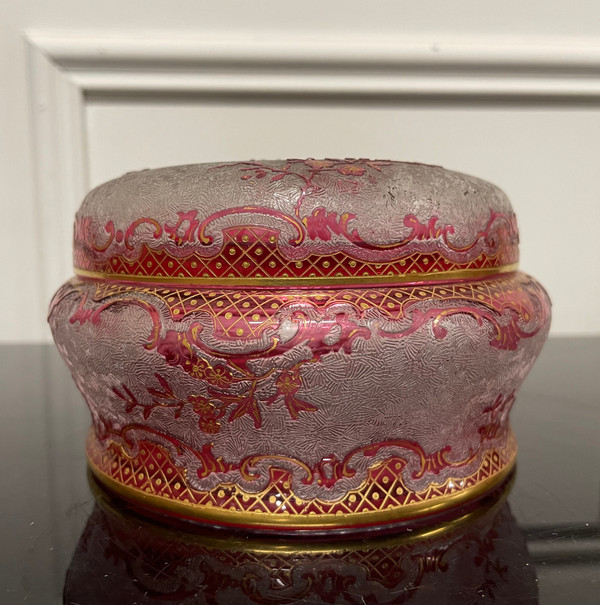 Baccarat - Boite Bonbonnière Cristal Multi Couches Fin 19ème