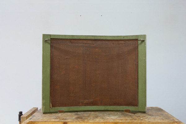 Panneau De Bois Allegorique Et Stuc Doré XIXe