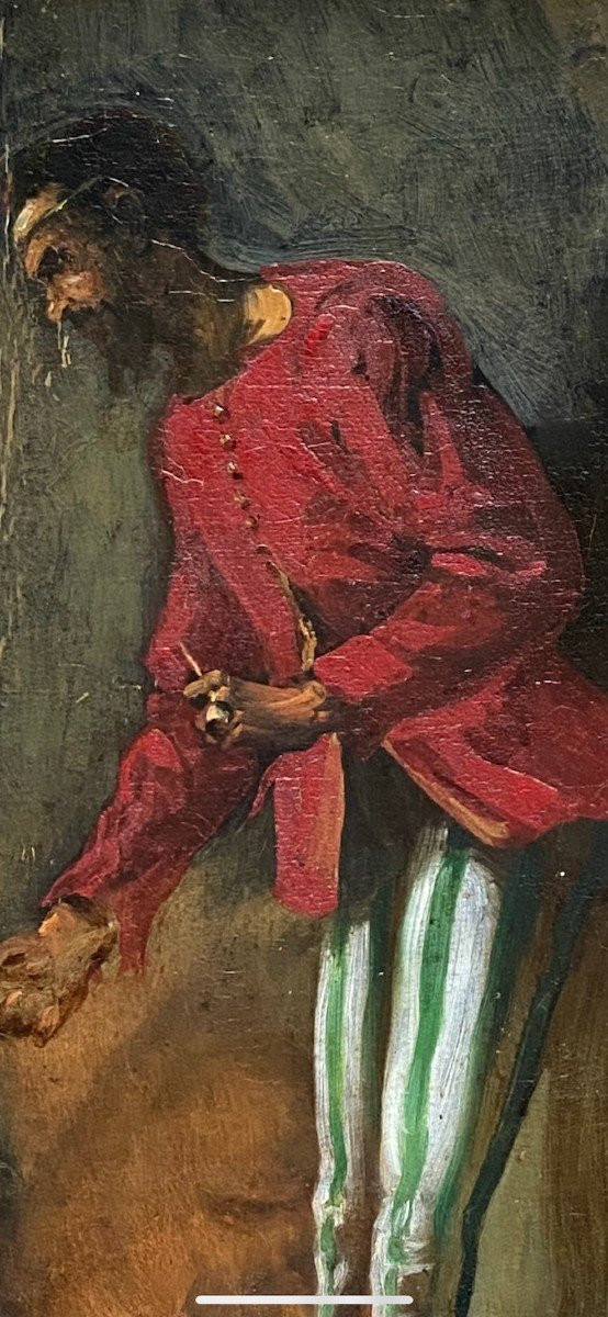 Hyacinthe-florentin Lepesqueur (active Between 1870 And 1882) - The Saltimbanque, Circa 1880