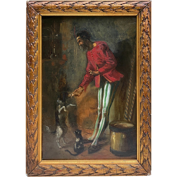 Hyacinthe-florentin Lepesqueur (active Between 1870 And 1882) - The Saltimbanque, Circa 1880