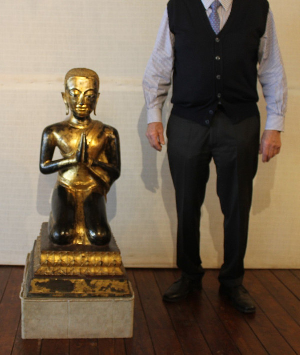 Grand Moine En Bronze-18° Siècle -période Ayuttheya - Thailande