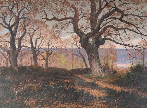 Paire De Tableaux Huile Sur Toile Avec Cadres En Bois Doré Fin XIXème Siècle