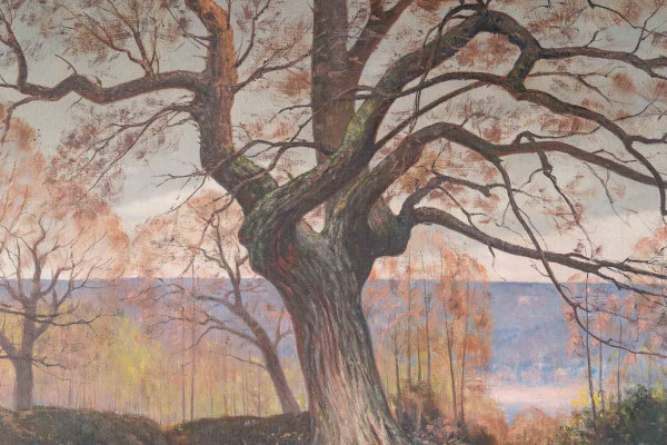 Paire De Tableaux Huile Sur Toile Avec Cadres En Bois Doré Fin XIXème Siècle