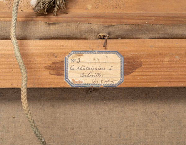 Paire De Tableaux Huile Sur Toile Avec Cadres En Bois Doré Fin XIXème Siècle