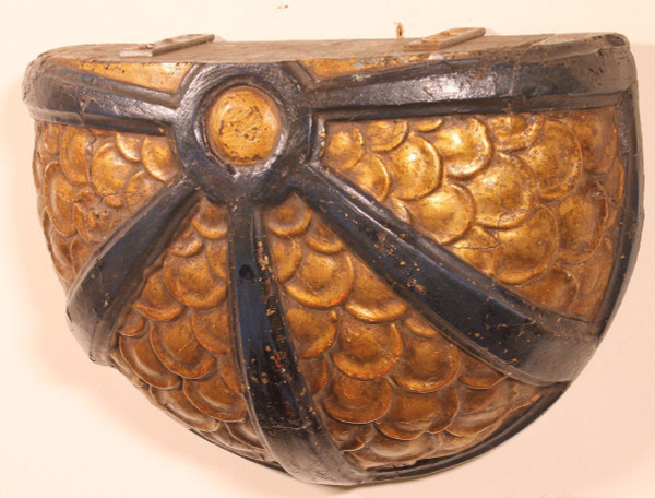 Elément autel En Bois Sculpté Polychrome-17° Siècle-espagne