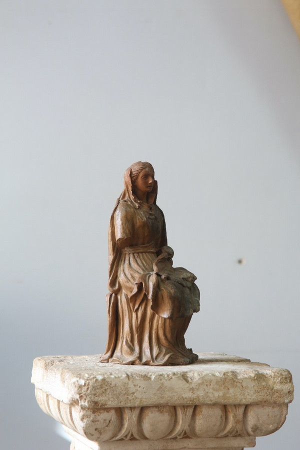 Madonna con Bambino in terracotta, opera italiana del XVI secolo