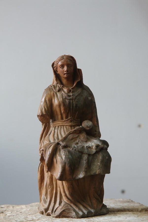 Madonna con Bambino in terracotta, opera italiana del XVI secolo