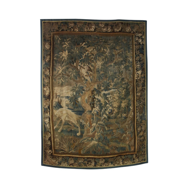 Arazzo Aubusson, verde del XVIII secolo.