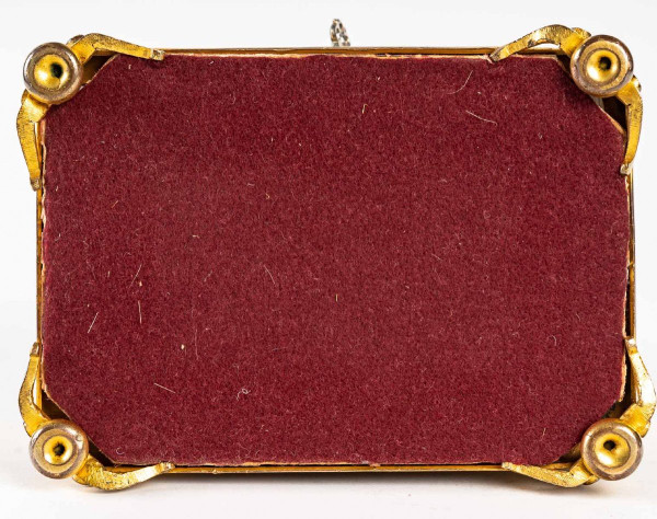 Boite à Bijoux En Bronze cloisonné et Doré avec Micromosaique Fin XIXème Siècle