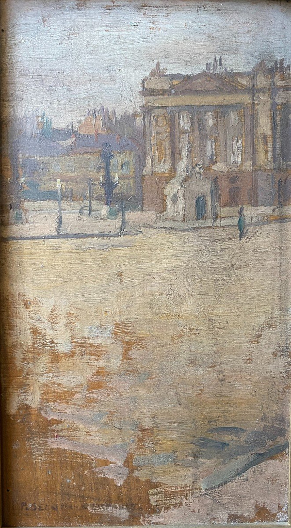 Paul Seguin-bertault (1869-1964) - Paris, La Place De La Concorde, Circa 1890