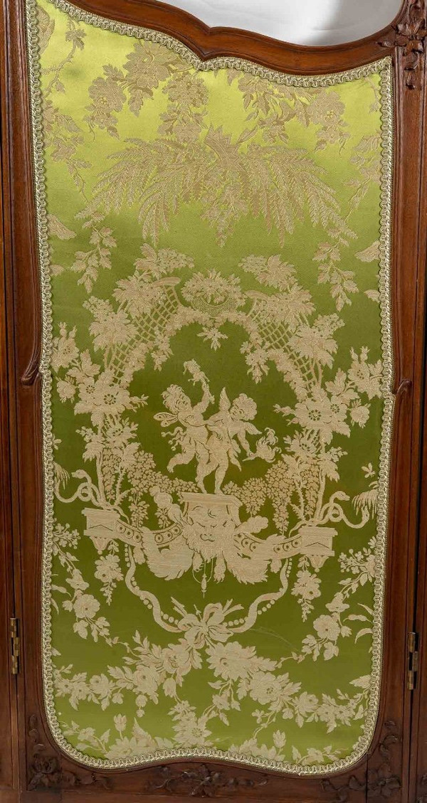 Paravento In Legno Intagliato Stile Luigi XV, XIX Secolo