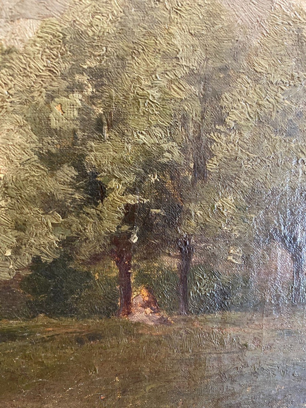 Impressionistische Schule - Junge Frau unter einem Baum, um 1890
