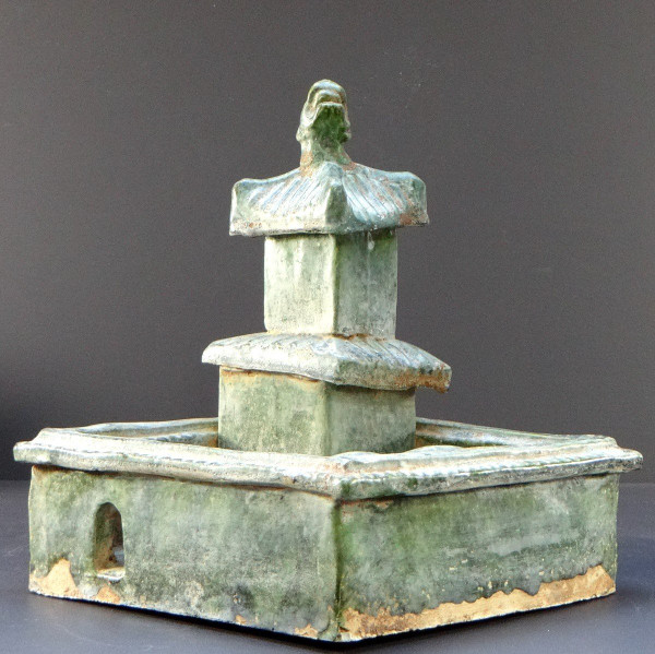 China, Early 20th Century, Glazed Earthen Farm In The Spirit Of The Han Dynasty.