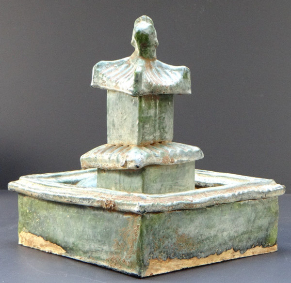China, Early 20th Century, Glazed Earthen Farm In The Spirit Of The Han Dynasty.