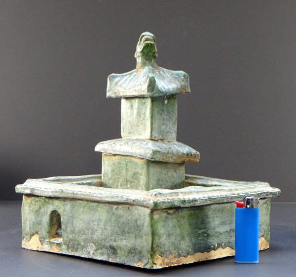 China, Early 20th Century, Glazed Earthen Farm In The Spirit Of The Han Dynasty.