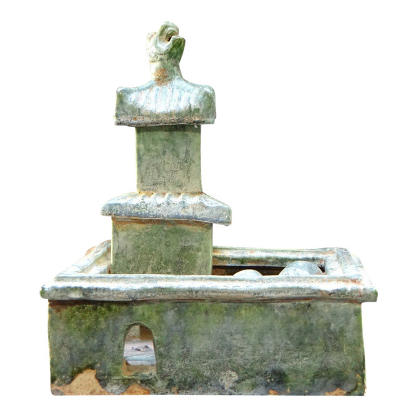 China, Early 20th Century, Glazed Earthen Farm In The Spirit Of The Han Dynasty.