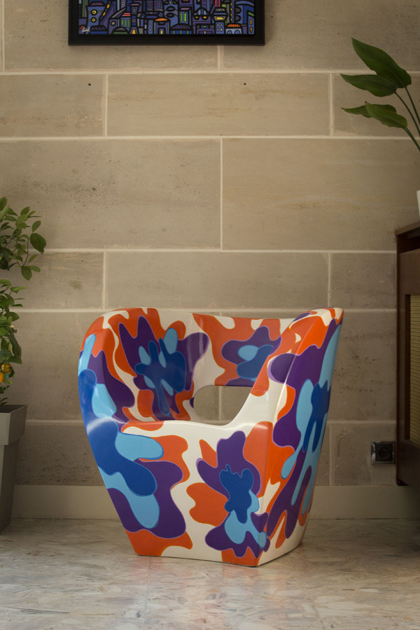 Pop - Fauteuil Little Albert par Ron Arad, peint à la main, Signé Amane 