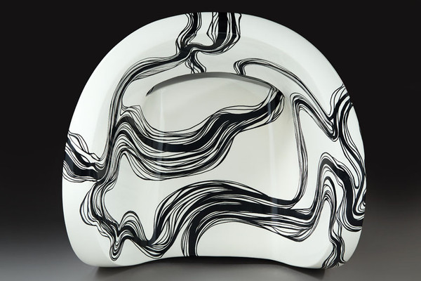 Smoke - Fauteuil Little Albert par Ron Arad, peint à la main, Signé Amane