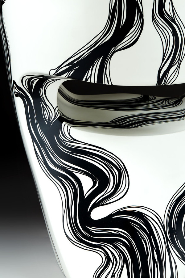 Smoke - Fauteuil Little Albert par Ron Arad, peint à la main, Signé Amane