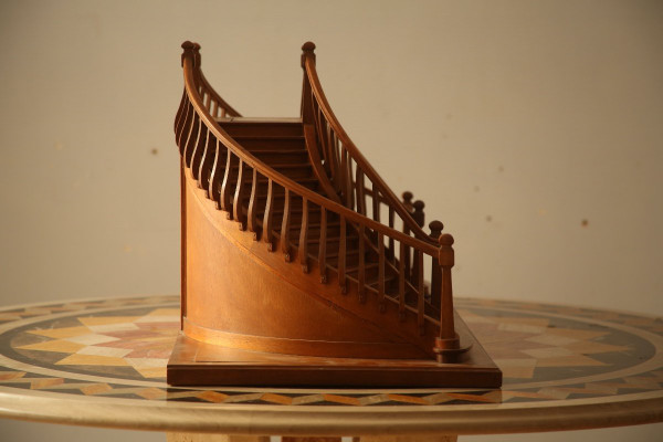 Staircase model, award-winning masterpiece by journeymen and MOF Albert MAZAUDIER, 1928