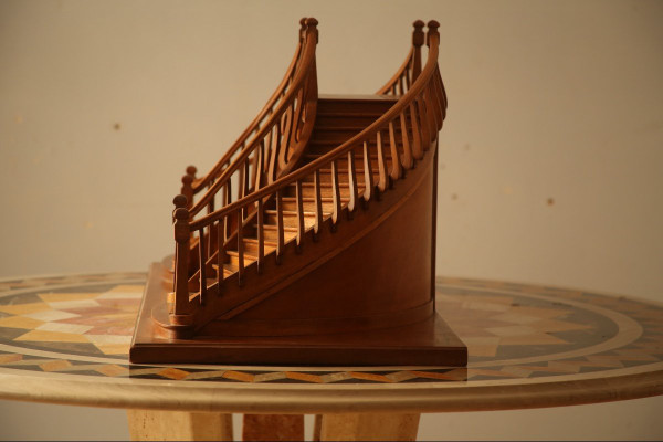 Staircase model, award-winning masterpiece by journeymen and MOF Albert MAZAUDIER, 1928