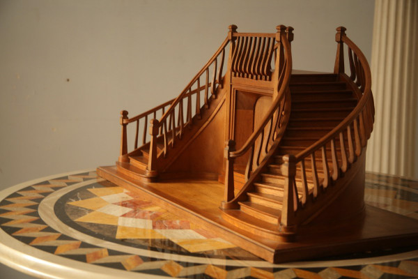 Staircase model, award-winning masterpiece by journeymen and MOF Albert MAZAUDIER, 1928