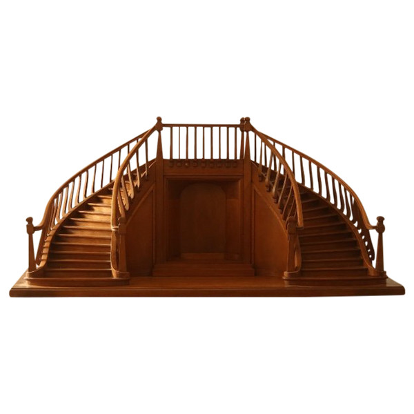 Staircase model, award-winning masterpiece by journeymen and MOF Albert MAZAUDIER, 1928