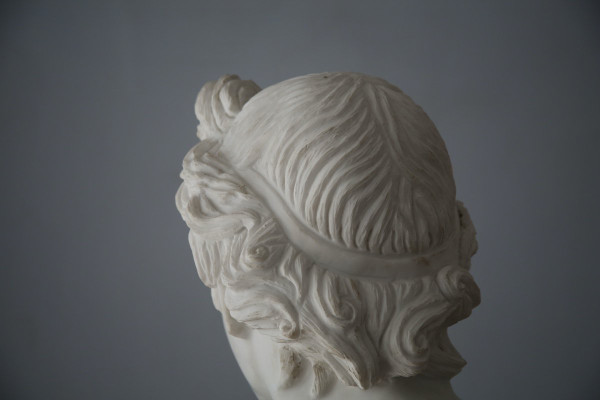 Important bust of Apollo in marble sculpted after the Apollo of Belvedere, Italy 20th century