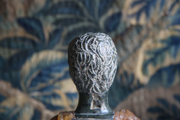 Antique-style marble bust of an emperor, 20th century