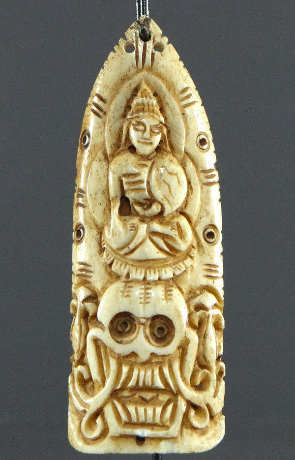 Tibet, XIXth Century, Element Of Ritual Adornment In Yak Bone III