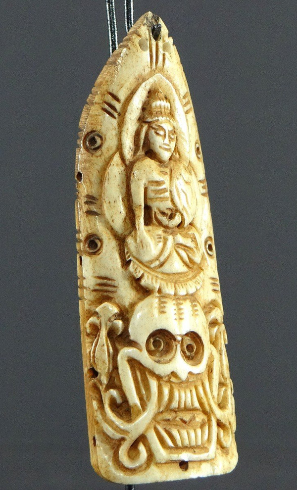 Tibet, XIXth Century, Element Of Ritual Adornment In Yak Bone III