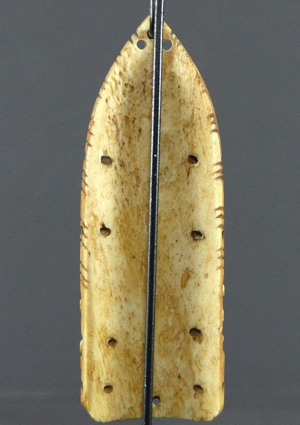 Tibet, XIXth Century, Element Of Ritual Adornment In Yak Bone III