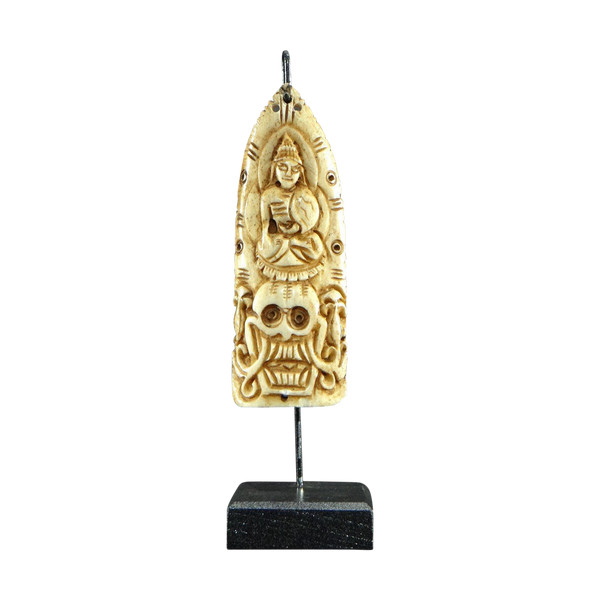 Tibet, XIXth Century, Element Of Ritual Adornment In Yak Bone III
