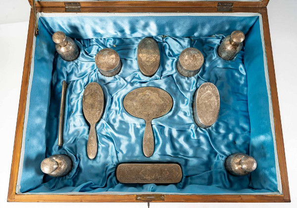 Meuble Coffret à Nécessaire De Toilette Style Syrien Fin XIXème Siècle