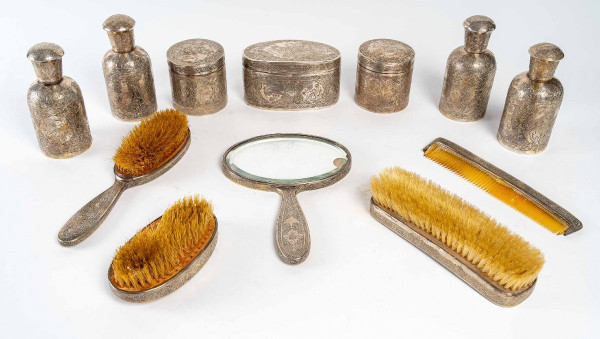 Meuble Coffret à Nécessaire De Toilette Style Syrien Fin XIXème Siècle