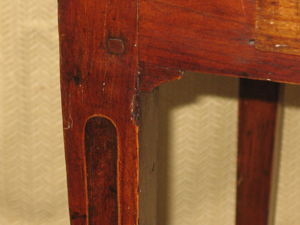 Small Louis XVI desk writing table in solid cherry wood with 1 drawer 18th century