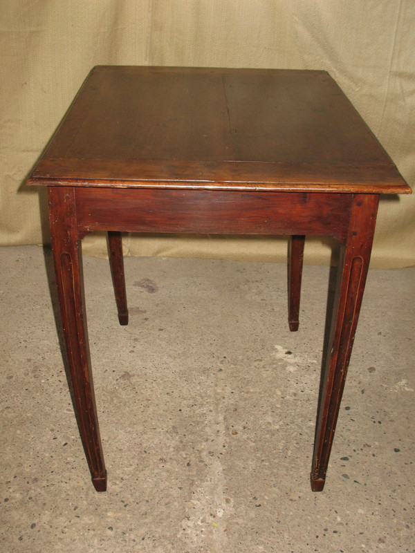 Small Louis XVI desk writing table in solid cherry wood with 1 drawer 18th century
