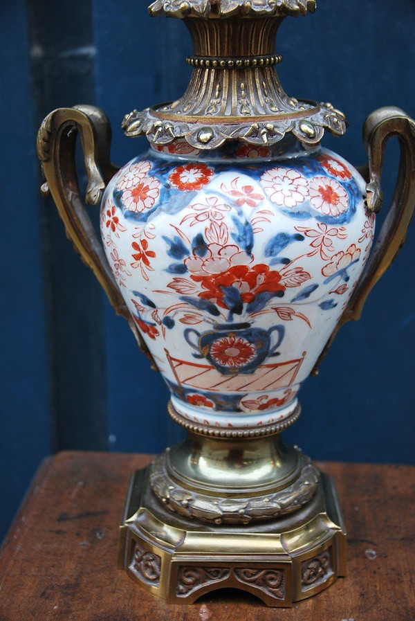 Imari Vase Bronze Frame Louis XVI Style