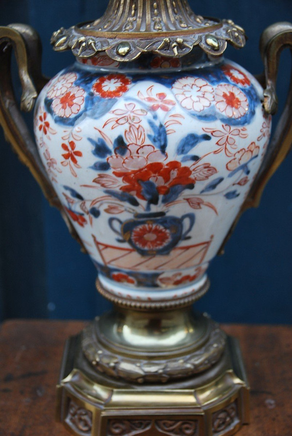 Imari Vase Bronze Frame Louis XVI Style