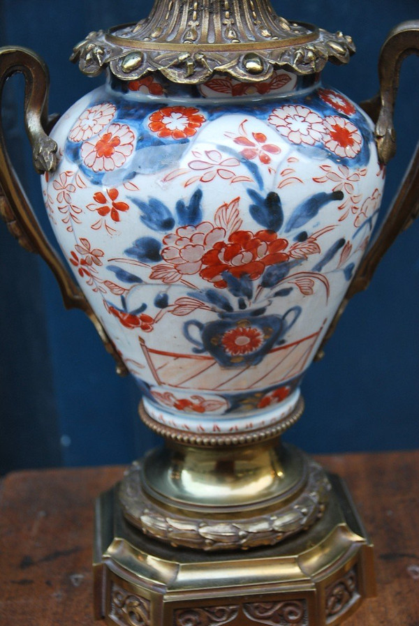 Imari Vase Bronze Frame Louis XVI Style
