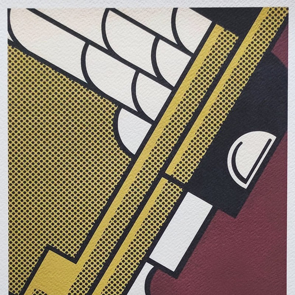 1980 Superb Original Roy Lichtenstein "Salute to Aviation Corlett 63" Limited Edition Lithograph