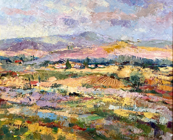 Brigitte Du Merac, Tableau Paysage De Provence.