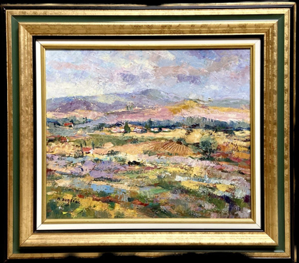Brigitte Du Merac, Tableau Paysage De Provence.