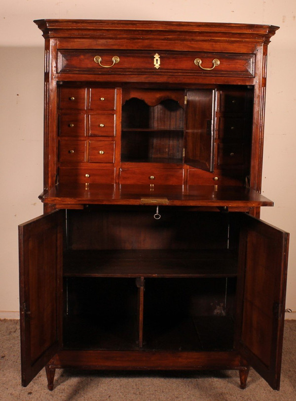 Importante Secretaire Luigi XVI in Ciliegio del XVIII Secolo
