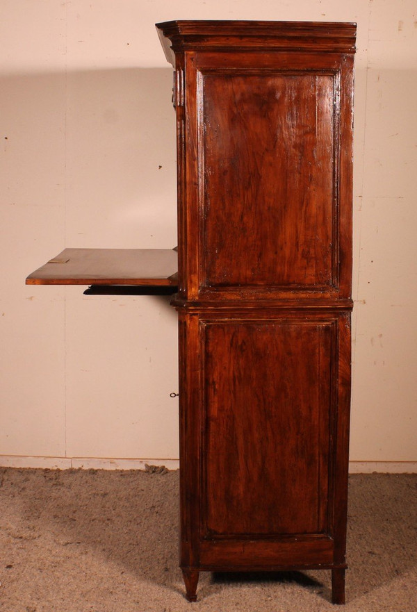 Importante Secretaire Luigi XVI in Ciliegio del XVIII Secolo