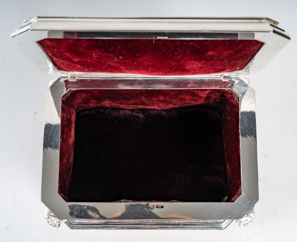 Jewelry Box In Enamel And Silver Bronze Late Nineteenth Century