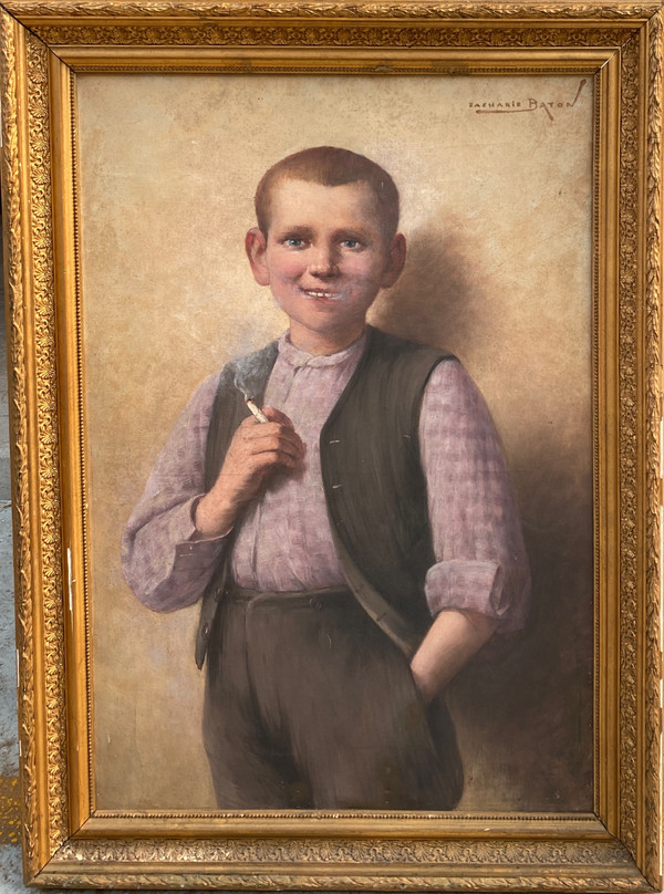 Zacharie Baton (1851-1925) – Der kleine Zigarettenraucher, um 1910